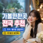 비오는날 가볼만한곳 전국 추천 주차·웨이팅 꿀팁까지 (인생샷 포인트)
