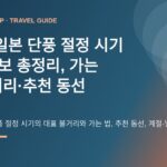2026 일본 단풍 절정 시기｜도쿄 11월 29일·교토 12월 11일